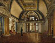 Beller Alexander Ivanovich Interiors of the Winter Palace. The Apollon Hall - Hermitage